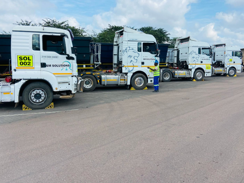 Logistics trucks